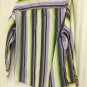 Bugatchi Upmost Button Up Mens Small Striped Purple Green White Long Sleeve