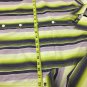 Bugatchi Upmost Button Up Mens Small Striped Purple Green White Long Sleeve