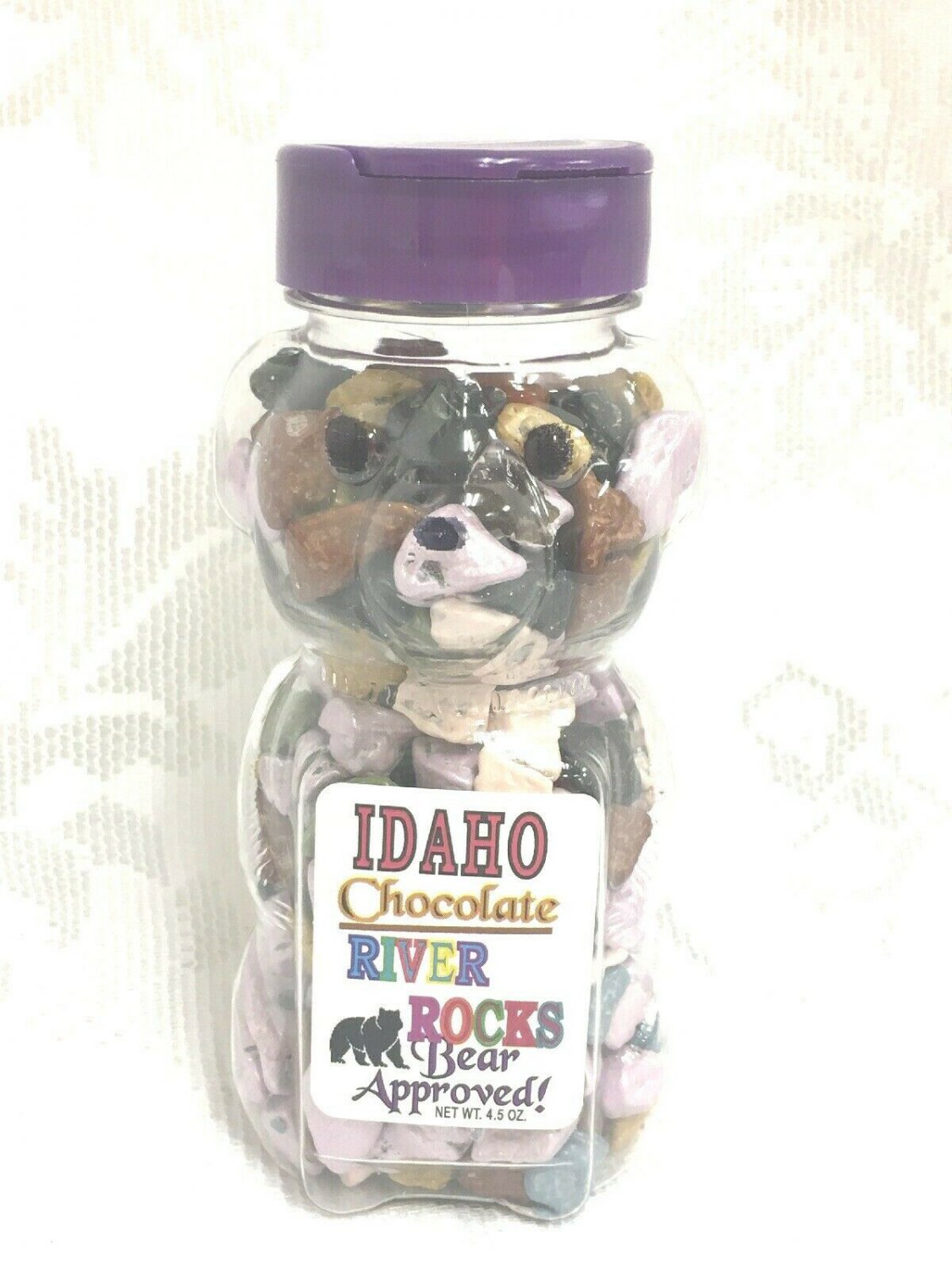 Idaho Chocolate River Rocks Edible Candy Reusable Plastic Bear