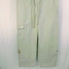 Jones New York Signature 100% Cotton Beige Womens Cropped Roll Up Capris Size 10