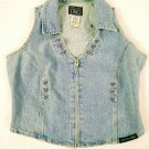 Vintage Western Ethics Light Blue Cotton Denim Vest Girls Size Large