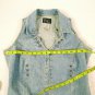 Vintage Western Ethics Light Blue Cotton Denim Vest Girls Size Large