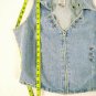 Vintage Western Ethics Light Blue Cotton Denim Vest Girls Size Large
