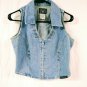 Vintage Western Ethics Light Blue Cotton Denim Vest Girls Size Large
