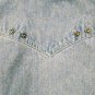 Vintage Western Ethics Light Blue Cotton Denim Vest Girls Size Large