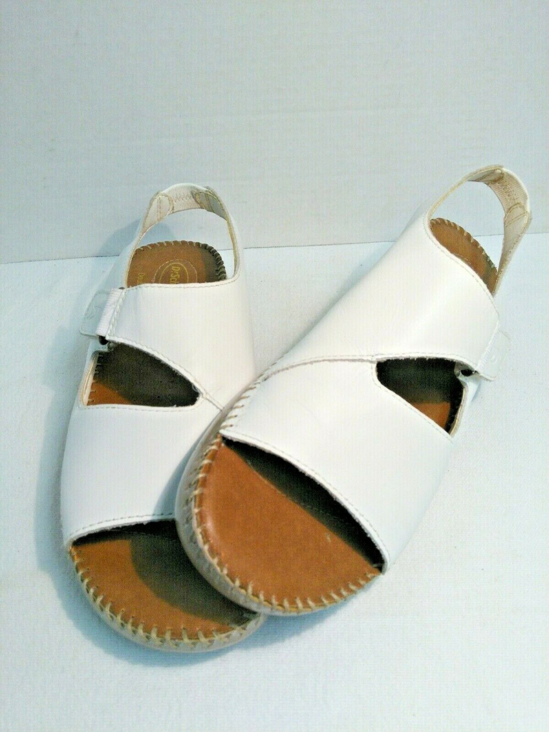 Dr Scholls Double Air Pillow Womens Summer Sandals White Size 10M  Very Nice