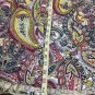 Dana Buchman Blouse Top Womens Size XL Paisly Multi Color Button Up 3/4 Sleeve