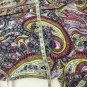 Dana Buchman Blouse Top Womens Size XL Paisly Multi Color Button Up 3/4 Sleeve
