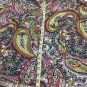 Dana Buchman Blouse Top Womens Size XL Paisly Multi Color Button Up 3/4 Sleeve