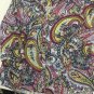 Dana Buchman Blouse Top Womens Size XL Paisly Multi Color Button Up 3/4 Sleeve