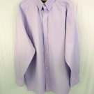 Roundtree & Yorke Gold Label Purple Cotton Mens Dress Shirt Size 17 1/2  36 Tall