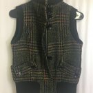 Daytrip Vest Womens Small Acrylic Wool Outerwear Warm Tweed Multi Color