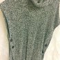 Woman Within Knit Sweater Cowl Neck Womans Medium Black/white 33â