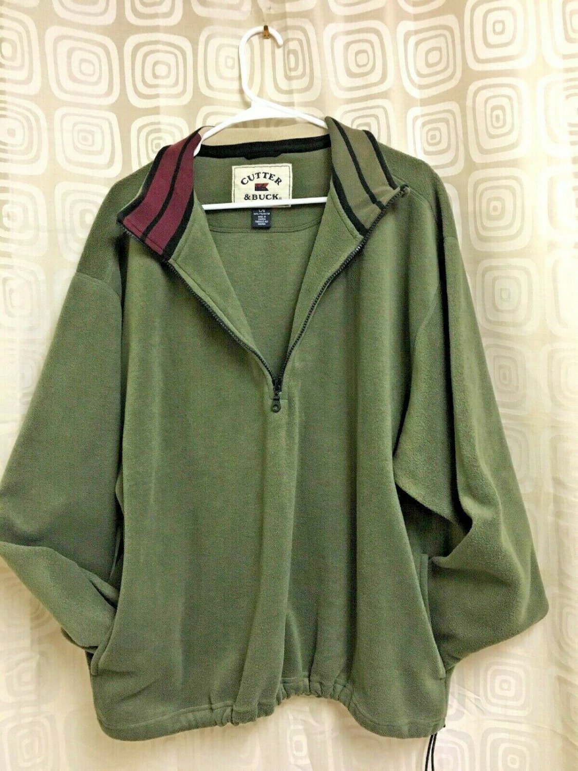 Cutter And Buck Fleece Half Zip Mens Size Large