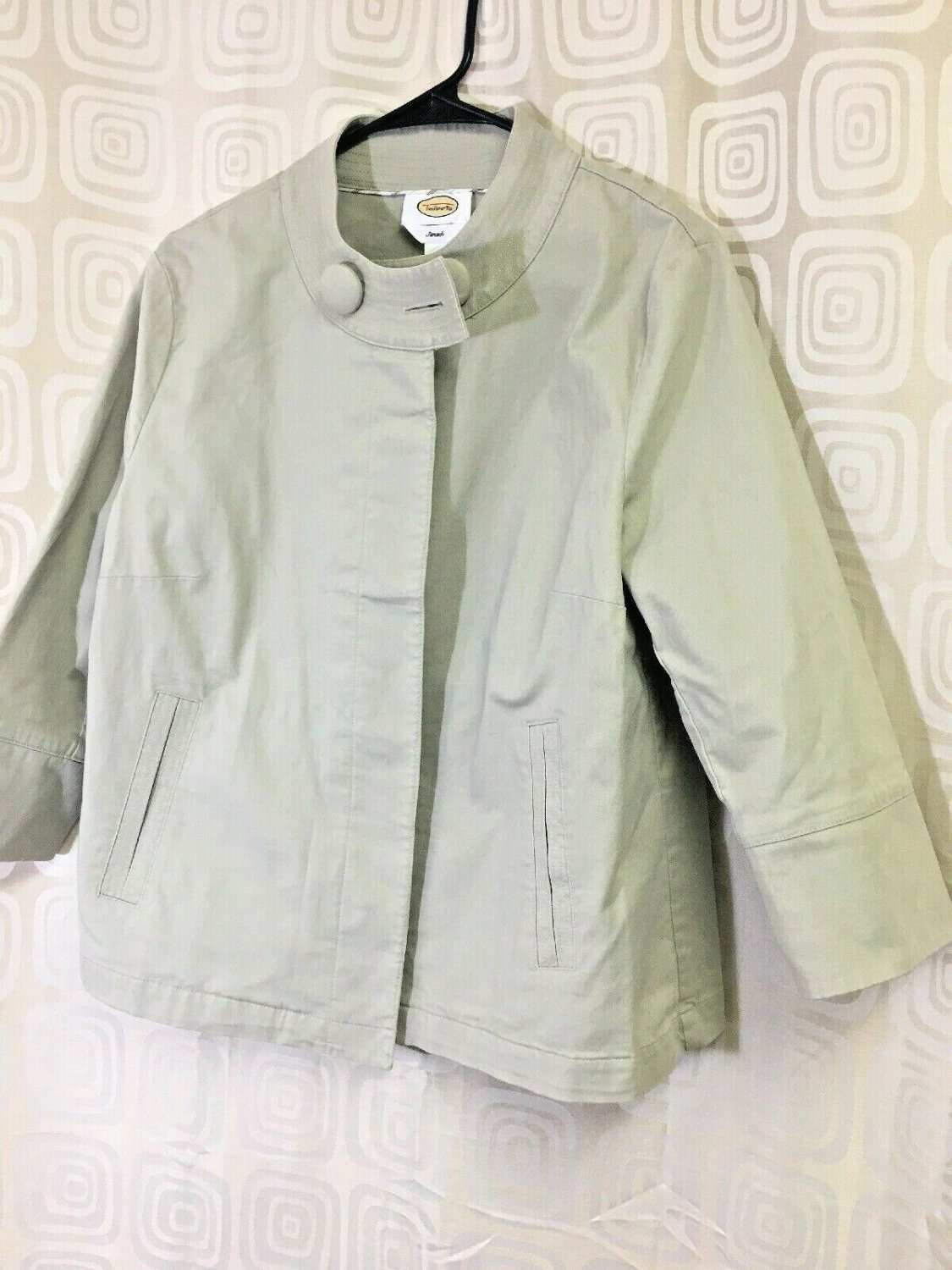 Talbots Jacket Womens Size Small Stretch Round Neck 3/4 Sleeve