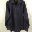 TailorByrd 100% Cotton Black Purple Small Chex Mens Dress Shirt Size XXL NICE