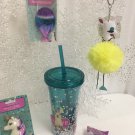 Sparkle Llama Love Cup Keychain Makeup Brush Lip Gloss Candy Bday Valentine Gidt