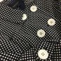 John Paul Richard Jacket Polka Dot 3/4 Sleeve Womens M Navy Career Blazer
