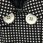 John Paul Richard Jacket Polka Dot 3/4 Sleeve Womens M Navy Career Blazer