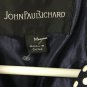 John Paul Richard Jacket Polka Dot 3/4 Sleeve Womens M Navy Career Blazer