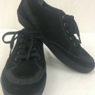 Aerosoles Shoes Womens Size 8.5 Wide Suede Leather Lace Up Sneaker Black