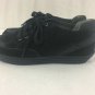 Aerosoles Shoes Womens Size 8.5 Wide Suede Leather Lace Up Sneaker Black