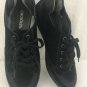 Aerosoles Shoes Womens Size 8.5 Wide Suede Leather Lace Up Sneaker Black