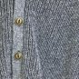 Cherokee Sweater Button Front Womens L 12-14 cable Knit Cardigan Cotton Blue