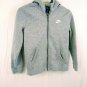 Nike Gray Cotton/Polyester Kids Zip Up Hoodie Size Medium VERY NICE
