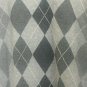 Claiborne Sweater Mens Size XXL Gray Diamond Pattern Long Sleeve Cotton Pullover