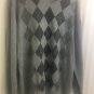 Claiborne Sweater Mens Size XXL Gray Diamond Pattern Long Sleeve Cotton Pullover
