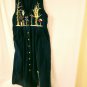 Christopher & Banks Dress Full Length Pleated Bird Houses in Winter Blue Size S