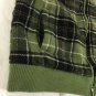 Coffeeshop Vest Wool/rayon Womens Large Green Plaid