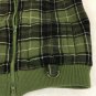 Coffeeshop Vest Wool/rayon Womens Large Green Plaid