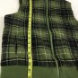 Coffeeshop Vest Wool/rayon Womens Large Green Plaid