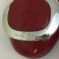 Michael Kors Shoes Block Heel Red Patent Leather Logo Buckle Womens 7 Slip On