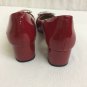 Michael Kors Shoes Block Heel Red Patent Leather Logo Buckle Womens 7 Slip On