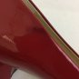 Michael Kors Shoes Block Heel Red Patent Leather Logo Buckle Womens 7 Slip On