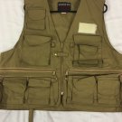 Weather Rite Fishing Vest Mens Medium Khaki Tan Pockets Zip Front