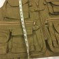 Weather Rite Fishing Vest Mens Medium Khaki Tan Pockets Zip Front