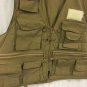 Weather Rite Fishing Vest Mens Medium Khaki Tan Pockets Zip Front