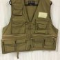 Weather Rite Fishing Vest Mens Medium Khaki Tan Pockets Zip Front