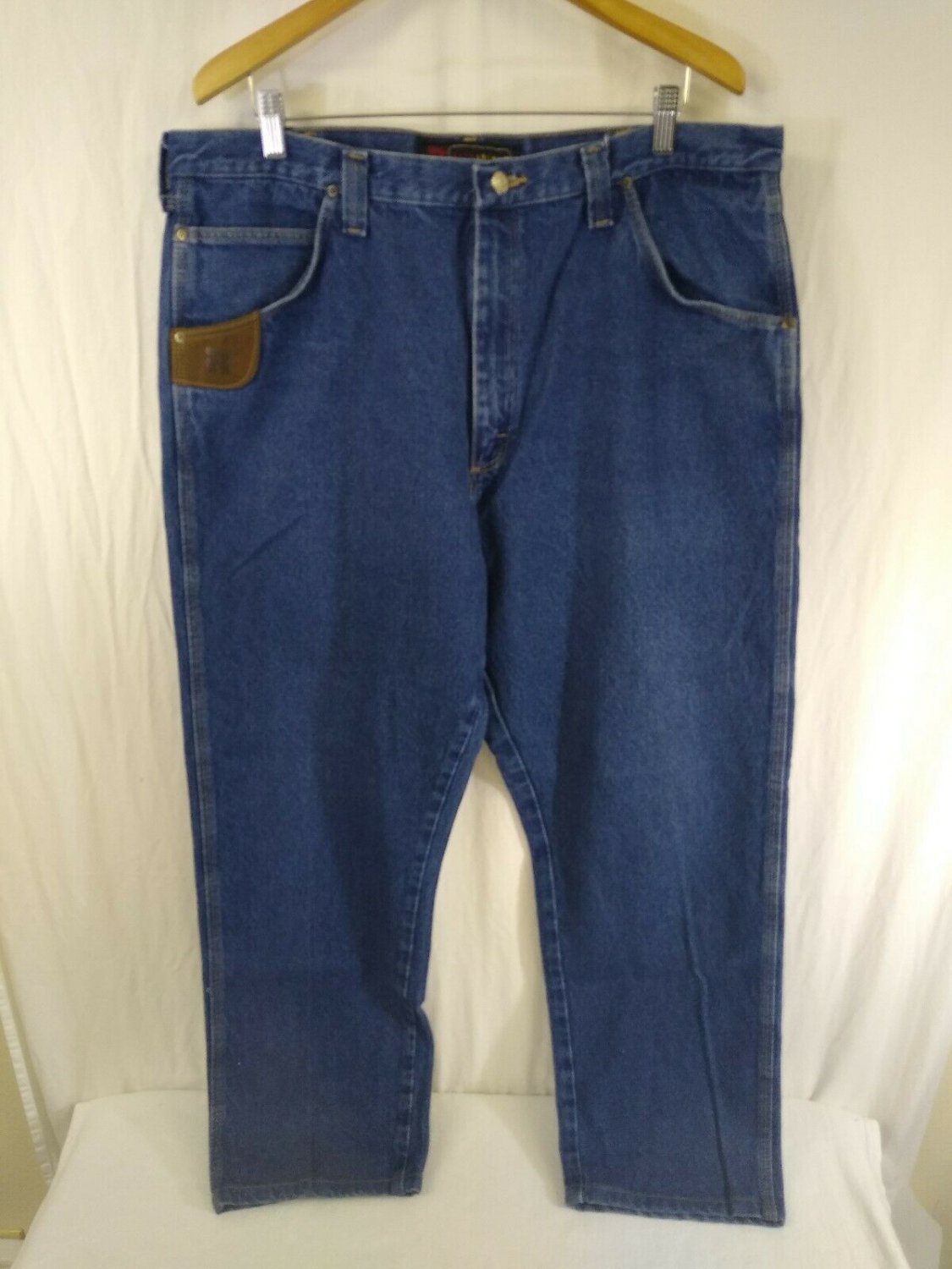RIGGS by Wrangler Durashield Blue Cotton Denim Work Jeans Size (40x32) 40x30