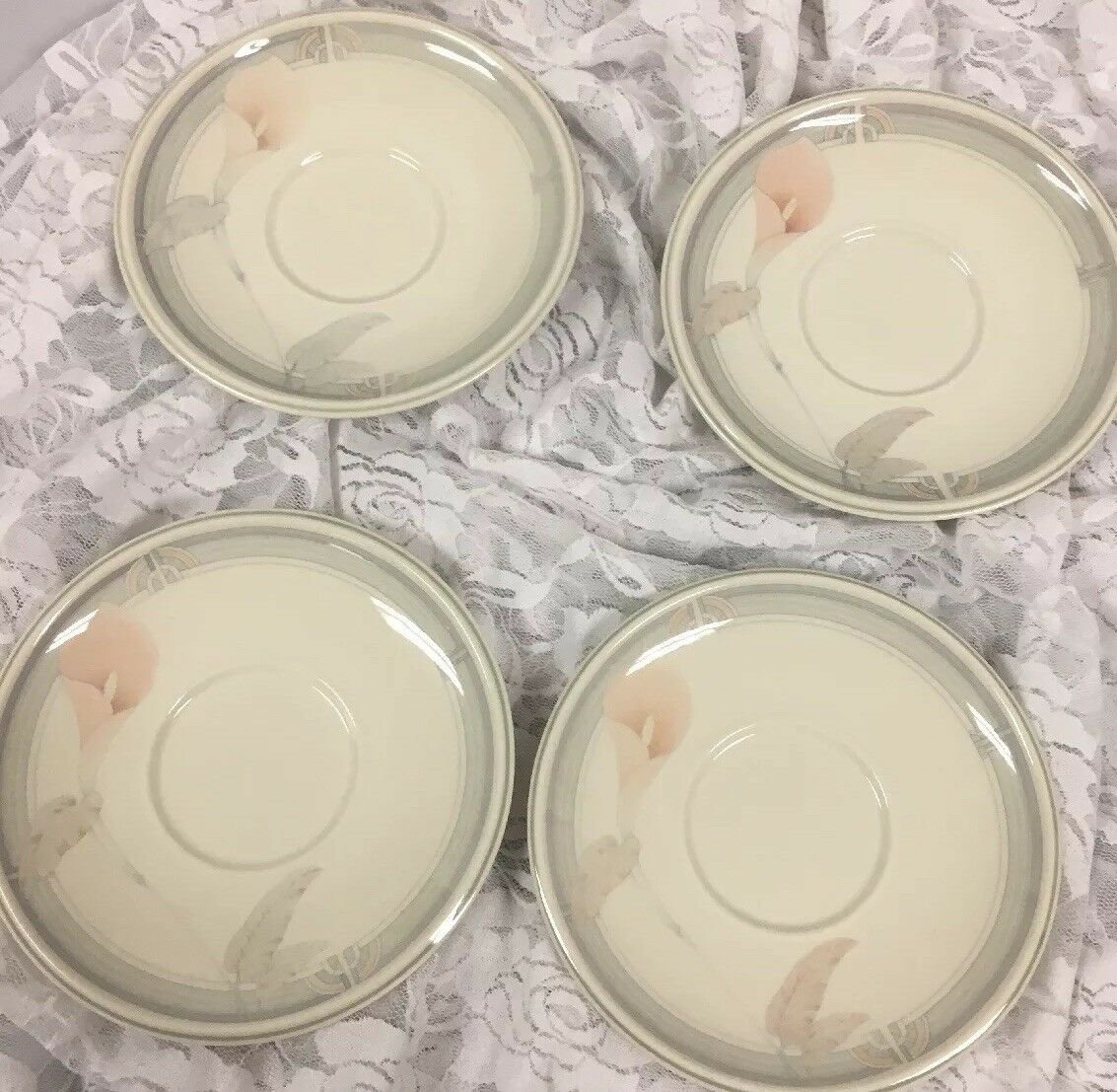 Keltcraft Misty Isle Eternal Blush Saucer 6&acirc;�� Lot Of 4 Noritake Ireland 9138