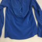Reebok Fleece Pullover Womens Size XS Blue Thumb Holes Pouch Pocket Logo