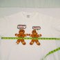 Port and Company Cotton Medium Weight White T-Shirt Gingerbread Adult Size M