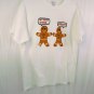 Port and Company Cotton Medium Weight White T-Shirt Gingerbread Adult Size M