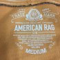American Rag Cotton Blend Navy Blue Orange Zip Up Hoodie Size Medium