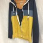 American Rag Cotton Blend Navy Blue Orange Zip Up Hoodie Size Medium
