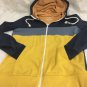 American Rag Cotton Blend Navy Blue Orange Zip Up Hoodie Size Medium